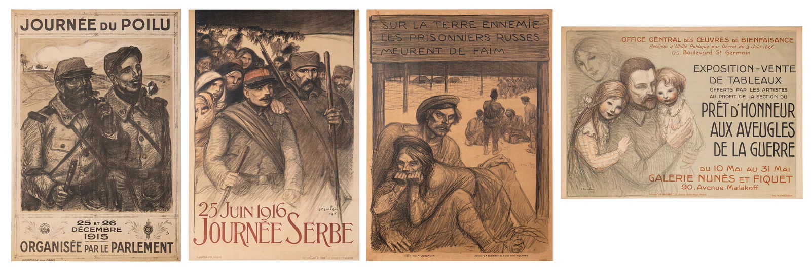 STEINLEN, Theophile-Alexandre (1859-1923). Group of 4 (1 of 5)