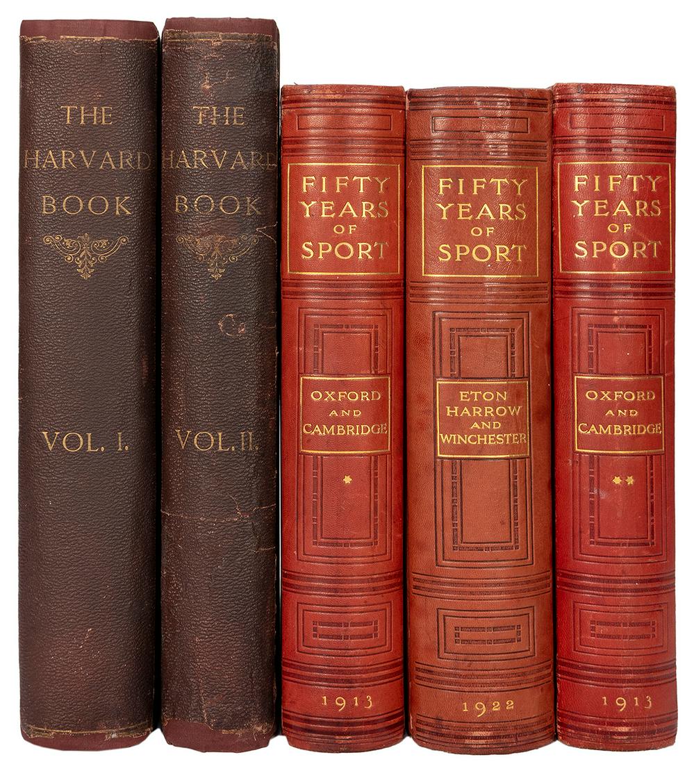 [UNIVERSITIES]. A pair of works, including: The Harvard: [UNIVERSITIES]. A pair of works, including: The Harvard Book. A Series of Historical Biographical and Descriptive Sketches. Collected by F.O. Vaille and H.A. Clarke. Cambridge: Welch, Bigelow and Comp