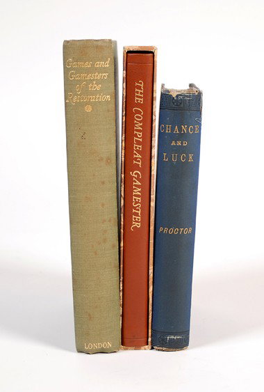 Group of three classic gambling books: [Gambling Books] Group of three classic gambling books. Including: Chance and Luck by Richard Proctor (London, 1877); Games and Gamesters of the Restoration, including reprints of The Compleat Gameste