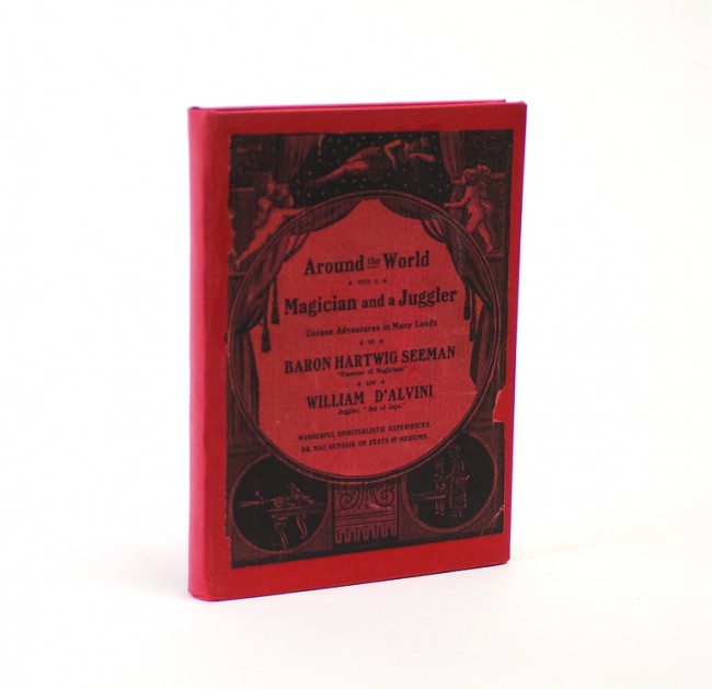 Burlingame, H.J. Around the World with a Magician : Burlingame, H.J. Around the World with a Magician and a Juggler. Chicago, 1891. Rebound in red cloth with original front cover laid down. Portrait frontispiece, illustrated with plates. 8vo. Internall