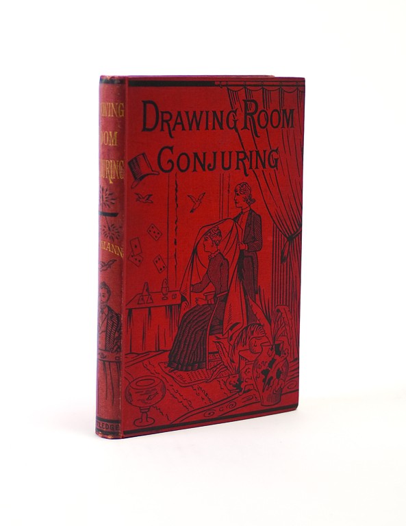 Hoffmann, Professor Drawing-Room Conjuring 1887: Hoffmann, Professor (Angelo Lewis). Drawing-Room Conjuring. London, 1887. Red pictorial cloth stamped in black and gold. Illustrated. 8vo. With C. Milton Chase label inside front cover. Good condition