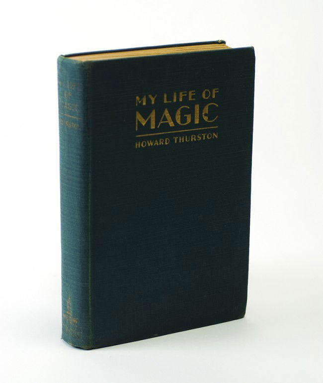 Thurston, Howard. My Life of Magic. Signed & Inscribed.: Thurston, Howard. My Life of Magic. Philadelphia, 1929. Green cloth stamped in gold. Portrait frontispiece, illustrated with plates. 8vo. One plate loose, and one page ragged, cloth generally worn, bu