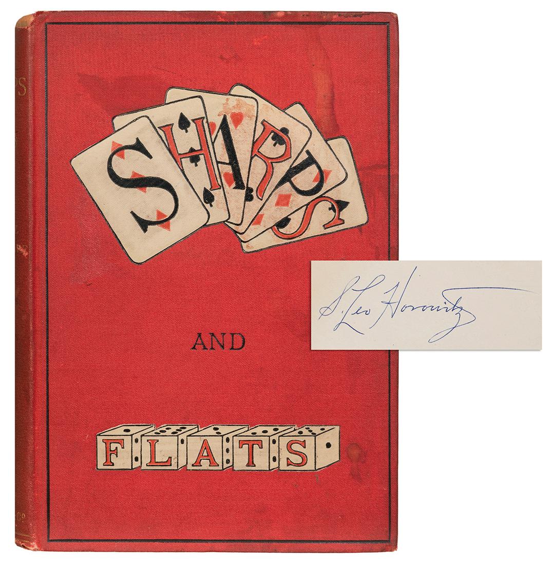 MASKELYNE, John Nevil (1839-1917). Sharps and Flats.: MASKELYNE, John Nevil (1839-1917). Sharps and Flats. New York: Longmans, Green, & Co., 1894. 8vo. Frontispiece with illustrations. Publisher’s red cloth stamped in black, white, and gilt (soilin
