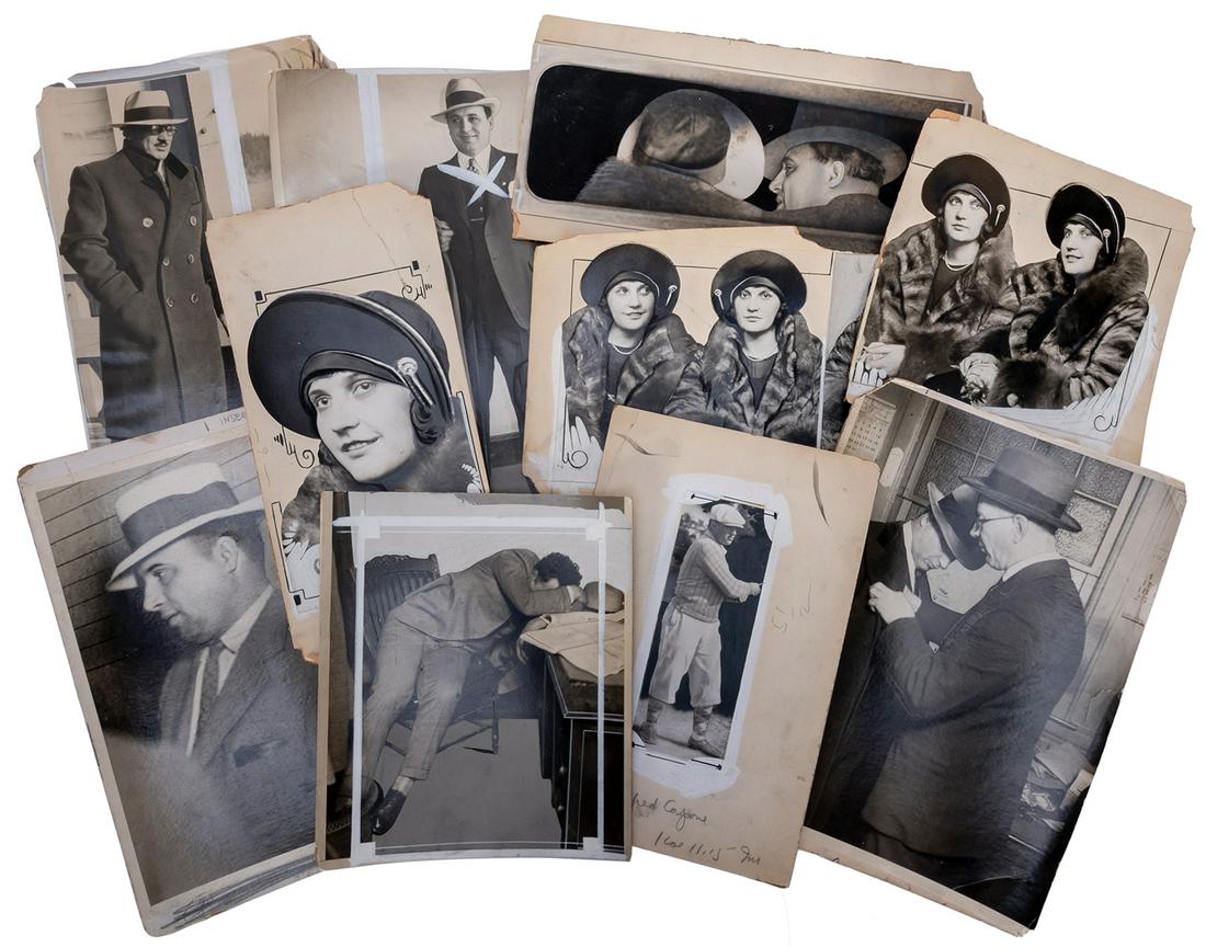 [VICE]. – [CHICAGO]. – [CAPONE, Ralph: [VICE]. – [CHICAGO]. – [CAPONE, Ralph (1894-1974)]. A group of 11 wire photographs of the arrest of Ralph Capone. Chicago: 1926. Black and white wire photographs mounted on cardboard depic