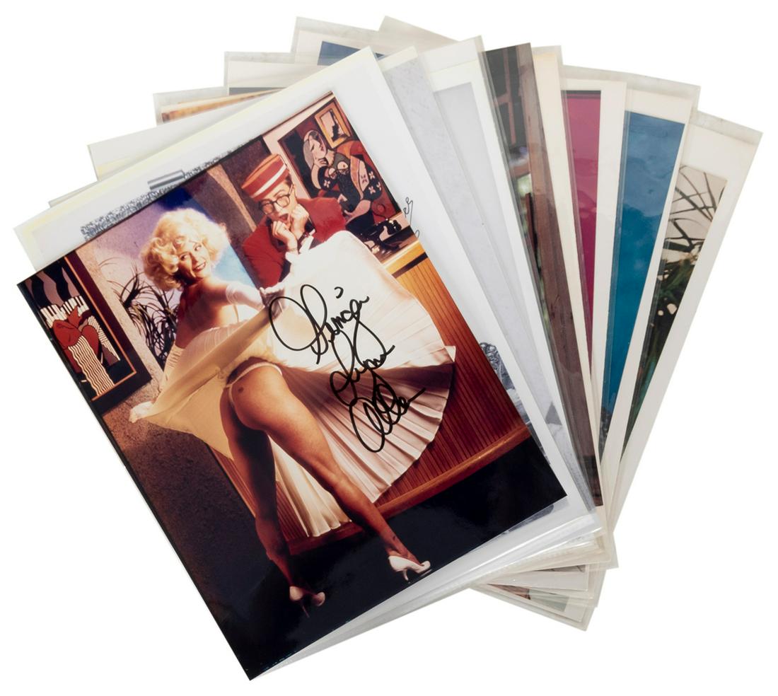 Adult Film and Burlesque Stars Autographed Photos.: Adult Film and Burlesque Stars Autographed Photos. Collection of ten (10) autographed 8 x 10” photos of various adult film and burlesque stars, including Delilah Jones (3), June Wilkinson (in pe