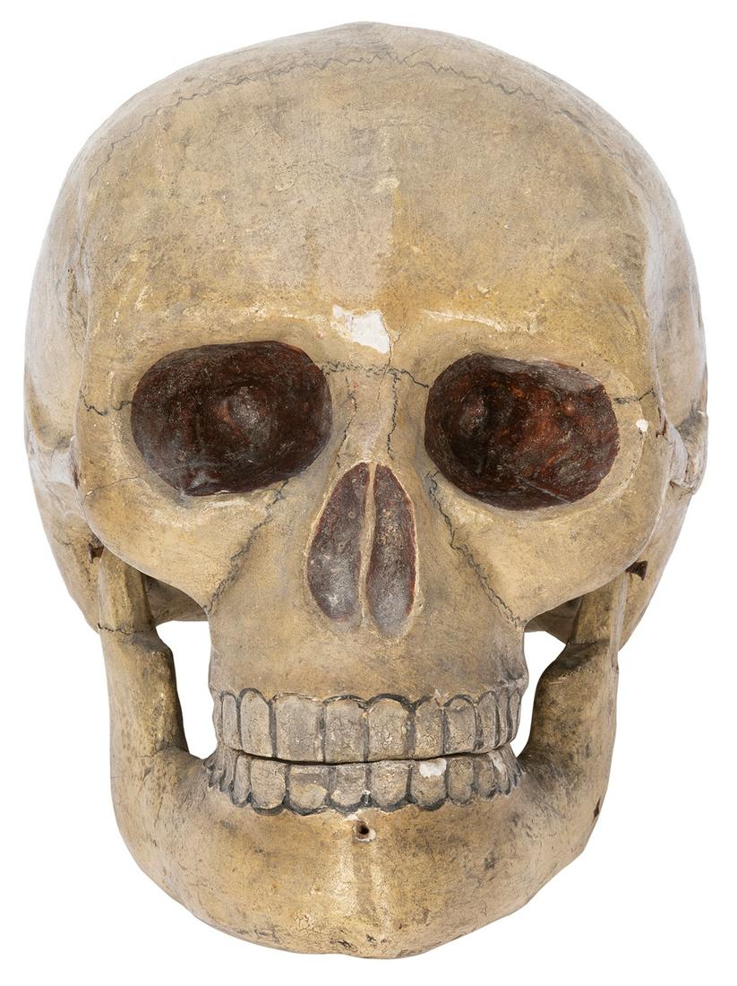 Talking Skull. Circa 1920. Faux skull crafted from (1 of 4)