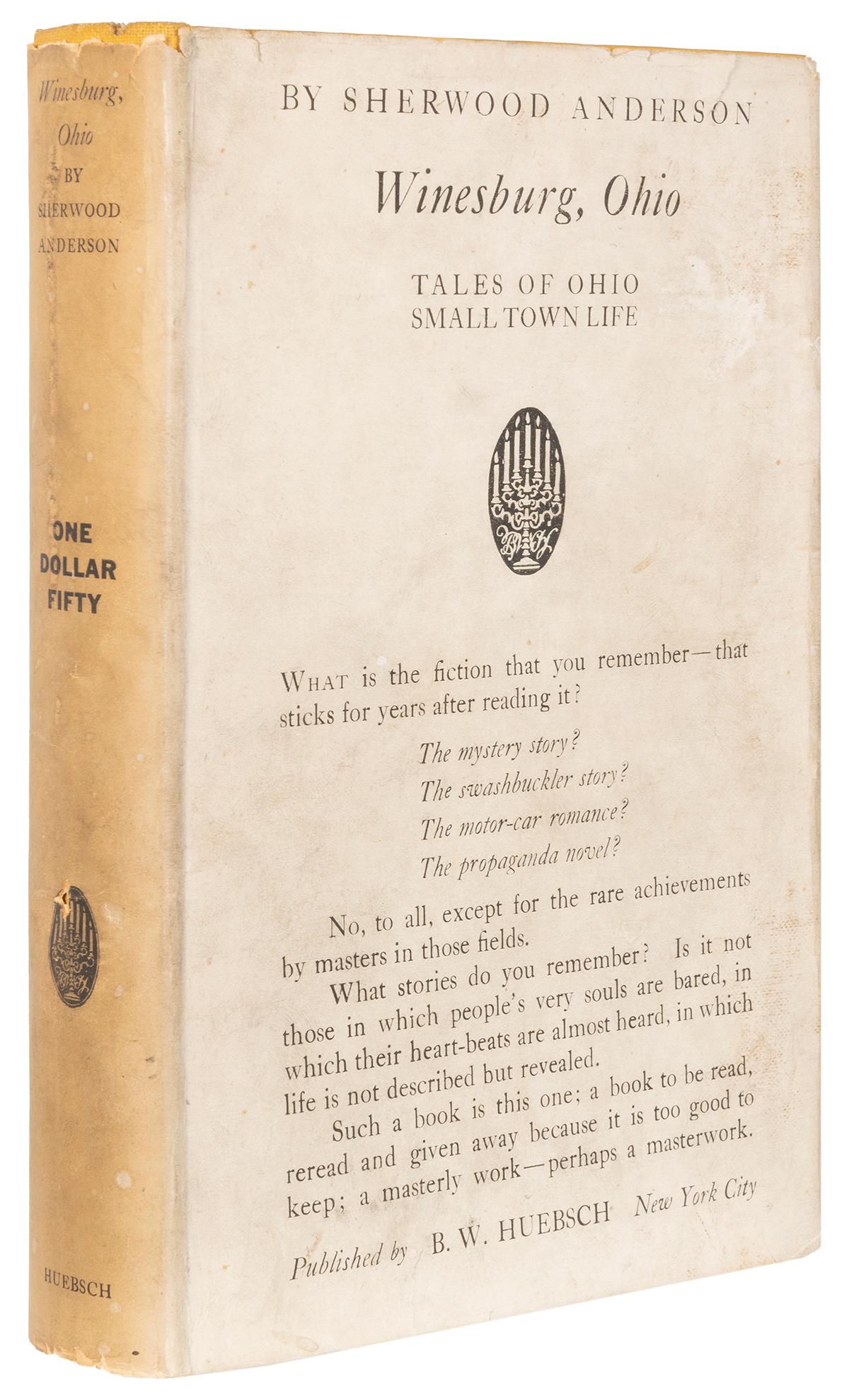 ANDERSON, Sherwood (1876–1941). Winesburg, Ohio. New York: ... (1 of 3)