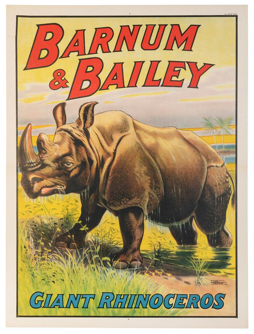 Barnum & Bailey Circus / Giant Rhinoceros. 1909. Cincinnati... (1 of 1)