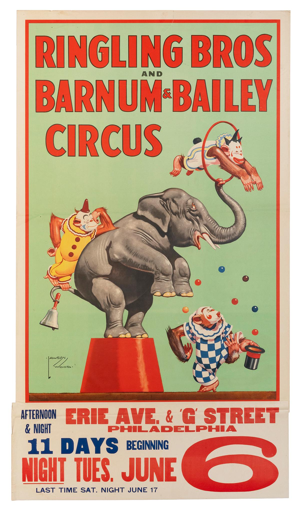 WOOD, Lawson (1878-1957). Ringling Bros. and Barnum & Baile... (1 of 1)