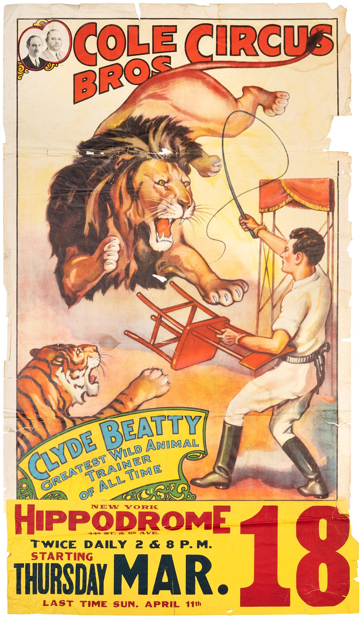 Cole Bros. Circus / Clyde Beatty Greatest Wild Animal Train... (1 of 1)