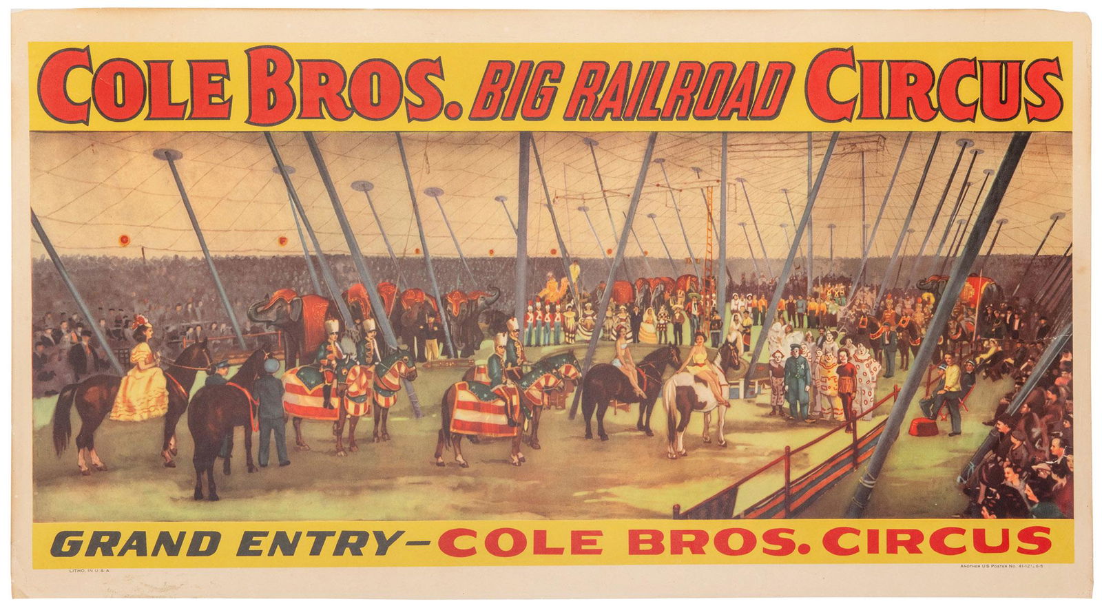 Cole Bros. Big Railroad Circus / Grand Entry. Circa 1940s. ... (1 of 1)