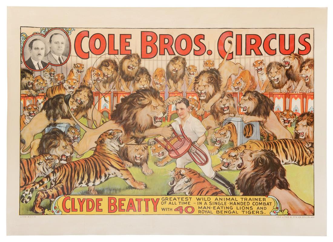 Cole Bros. Circus / Clyde Beatty. Erie: Erie Litho Co., ca.... (1 of 1)