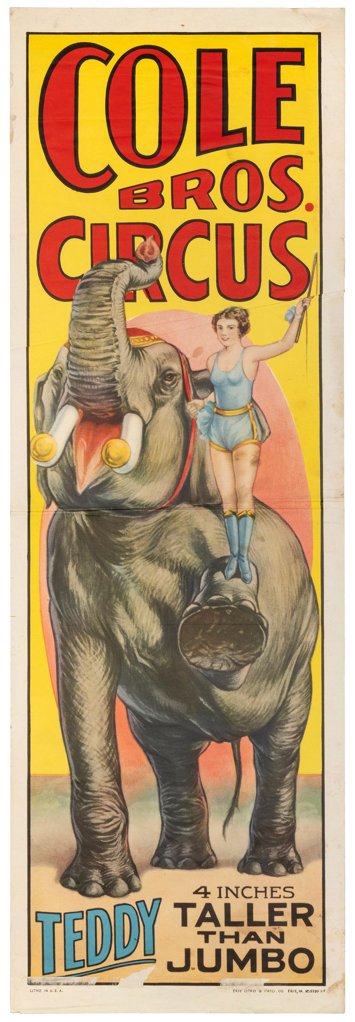 Cole Bros. Circus / Teddy. Erie: Erie Litho Co... (1 of 1)
