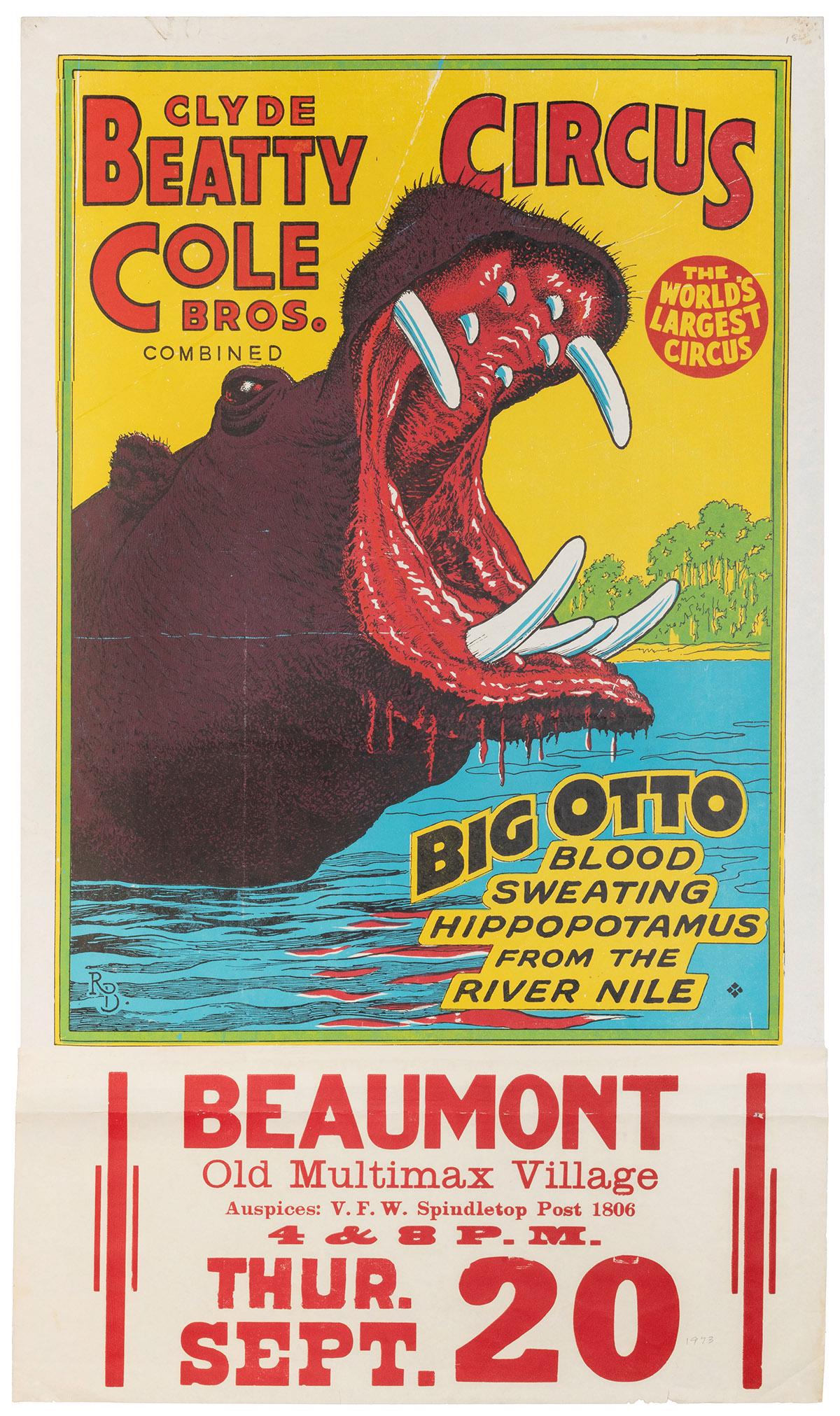 BUTLER, Roland. Clyde Beatty and Cole Bros. Circus / Big Ot... (1 of 1)