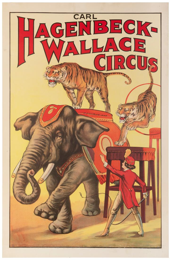 Hagenbeck-Wallace Circus / [Elephant and Tiger]. Erie: Erie... (1 of 1)
