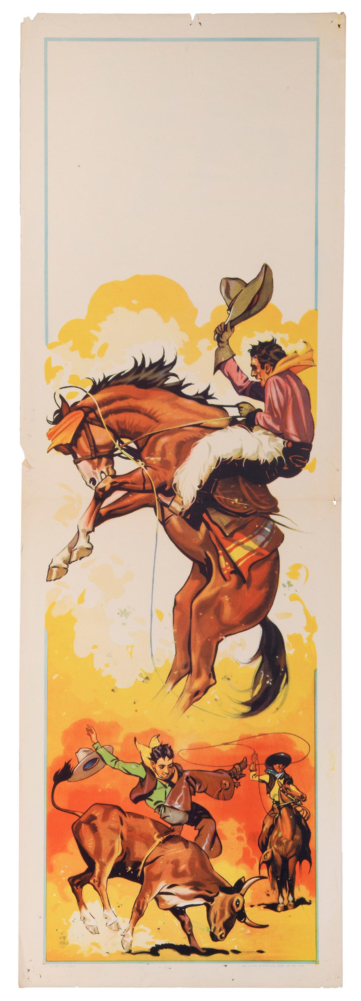 Erie Litho Rodeo Stock Poster. Erie, PA: Erie Litho. & Ptg.... (1 of 1)