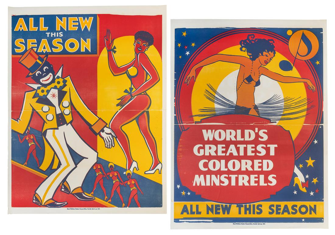 [MINSTRELS]. A pair of circus posters. Eureka Springs, AR: ... (1 of 1)