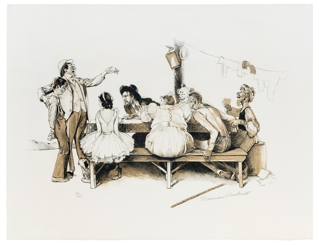 ROCKWELL, Norman (1894-1978). Frontier Circus Break. [1971]... (1 of 1)
