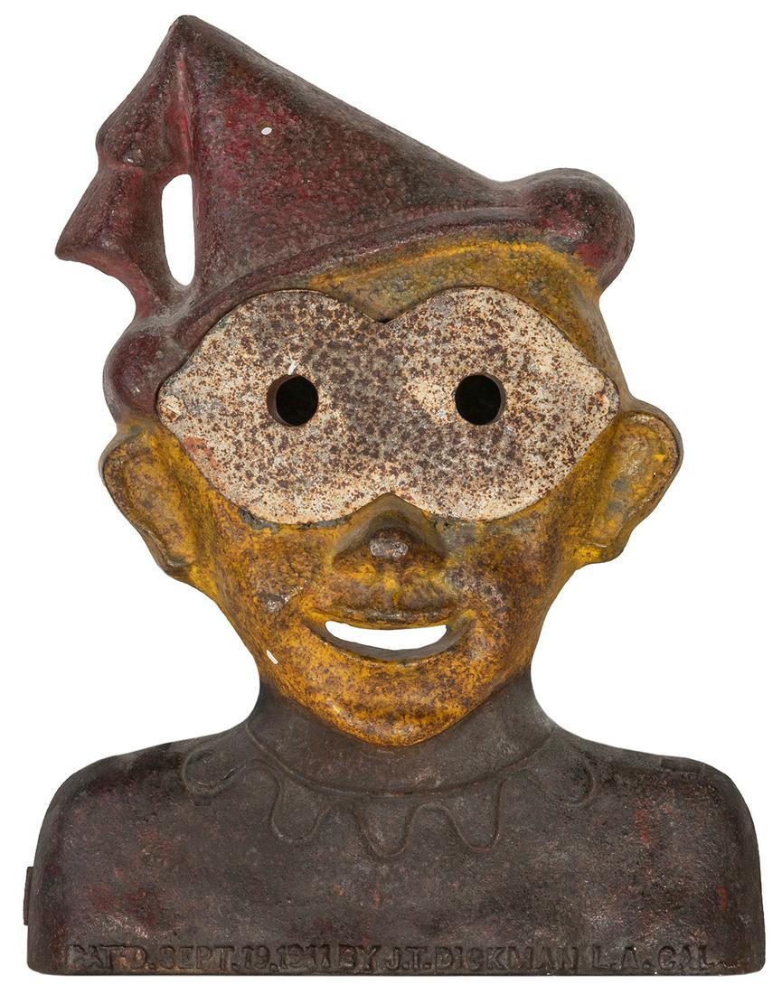 John T. Dickman Cast Iron Great Clown (Bright Eye) Shooting... (1 of 4)