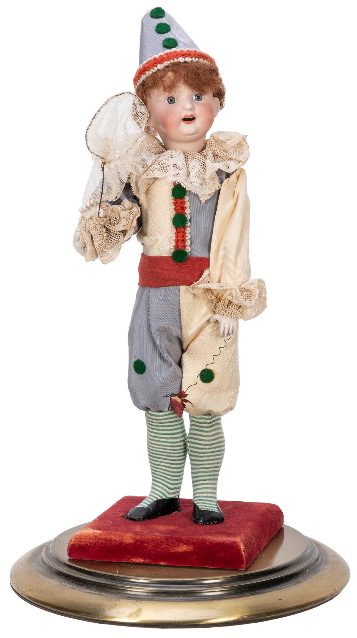 Musical Butterfly Catcher Clown Doll Automaton. German, ca.... (1 of 5)