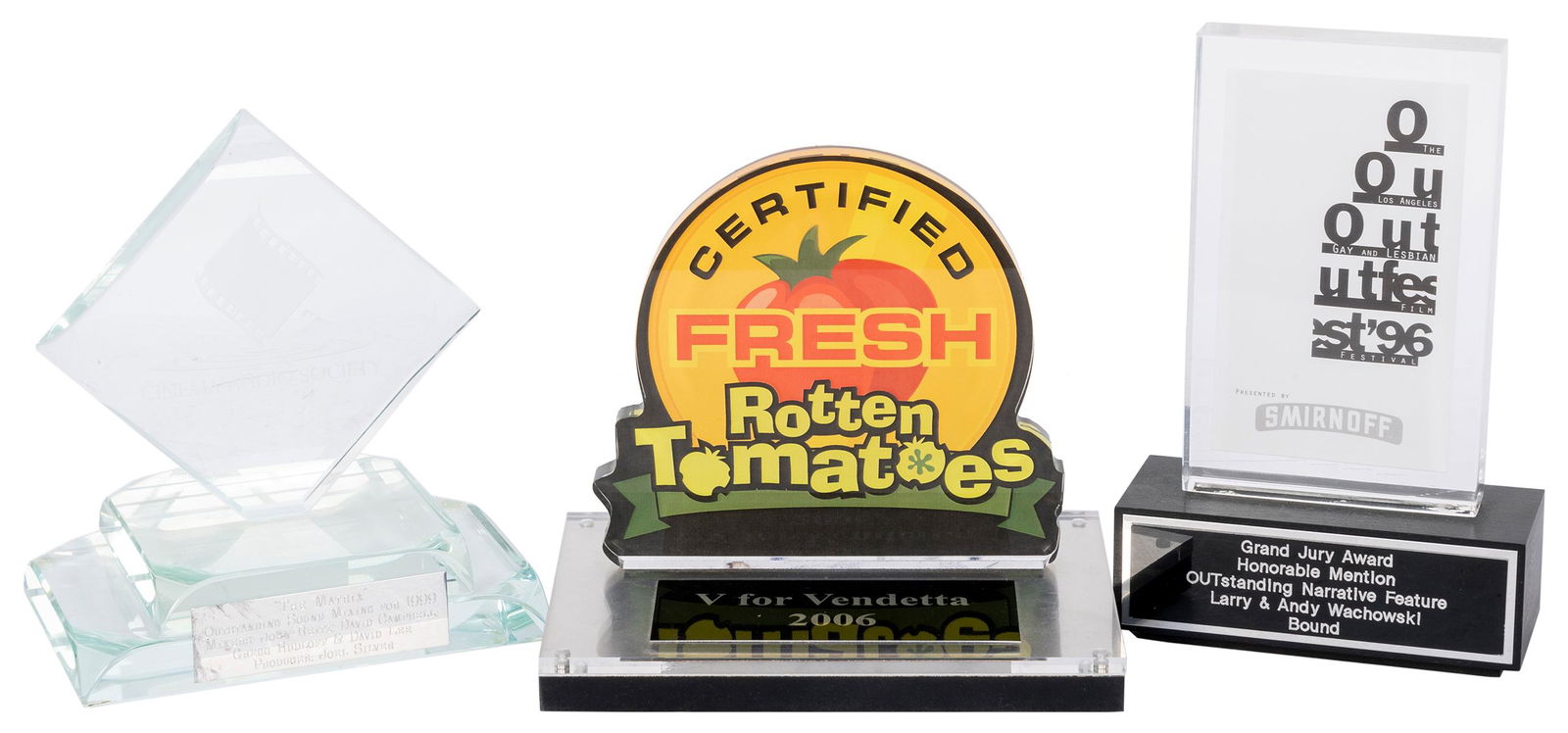 A Group of 3 Awards Presented to the Wachowskis for Various... (1 of 1)