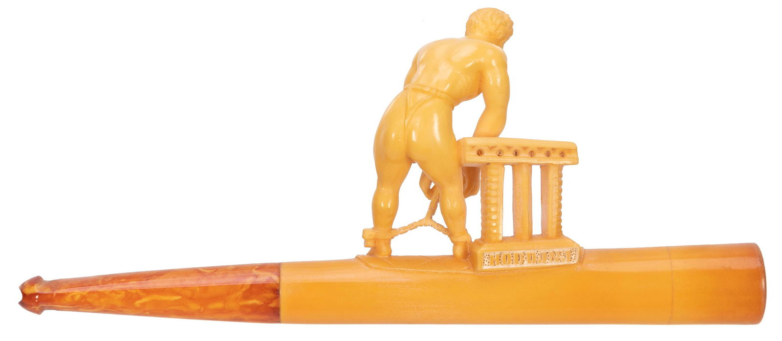 HOUDINI, Harry (Ehrich Weisz). Carved Meerschaum Cheroot Ho...