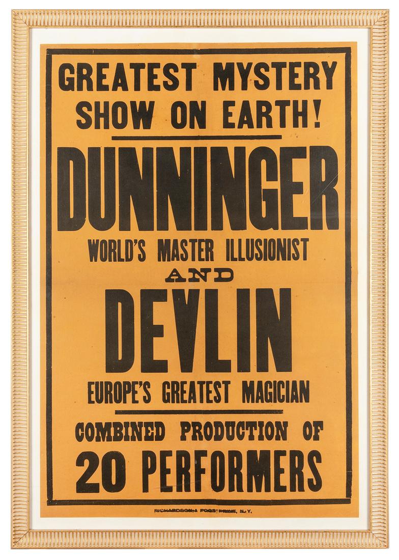 DUNNINGER, Joseph. Greatest Mystery Show on Earth! Dunninge... (1 of 1)