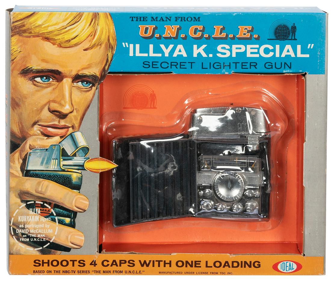 The Man from U.N.C.L.E. Illya K. Special Secret Lighter Gun...: The Man from U.N.C.L.E. Illya K. Special Secret Lighter Gun. Ideal Toy Corp., 1967. Toy gun secretly hidden in a lighter, based on the device used by David McCallum on the NBC TV series. In original b
