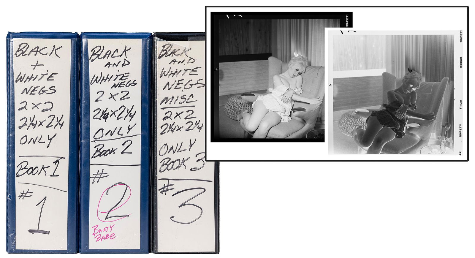 [PIN-UP]. 1960s Pin-up Model Photo Negative Collection. A t... (1 of 8)