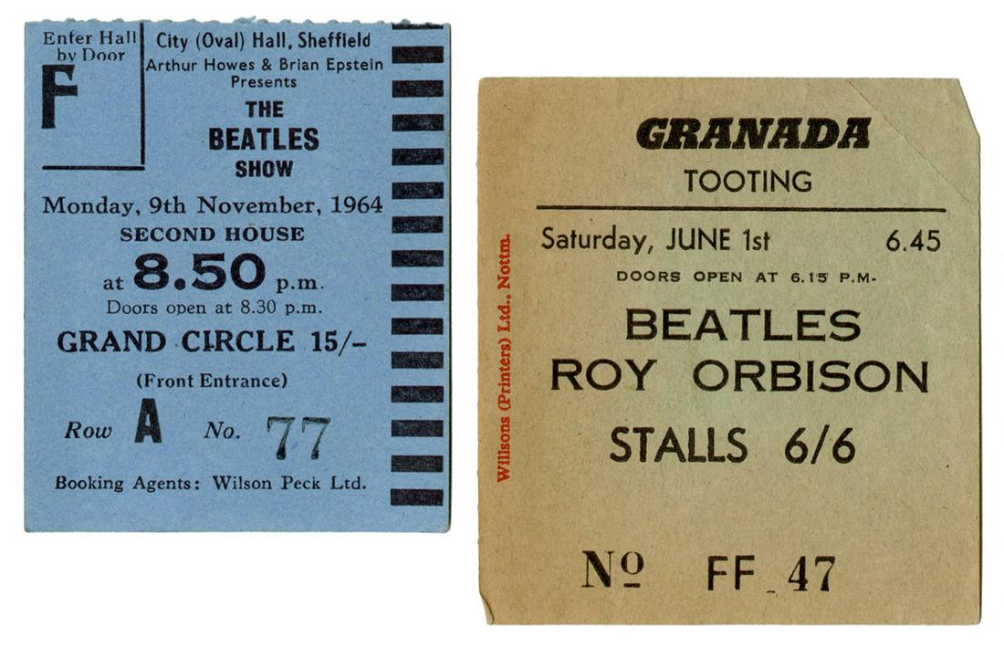 [THE BEATLES]. Pair of Original Concert Ticket Stubs. Circa... (1 of 1)