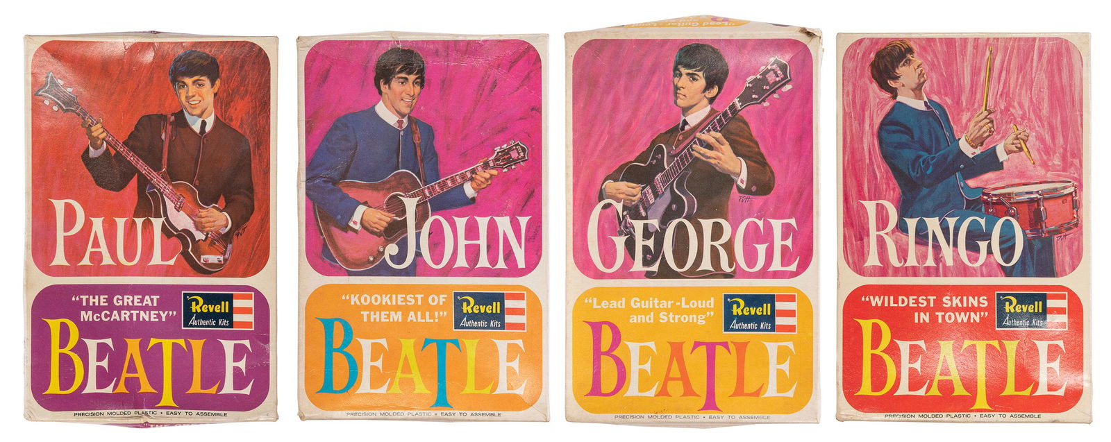 [THE BEATLES]. Full Group of 4 Original Revell Model Kits. ... (1 of 1)