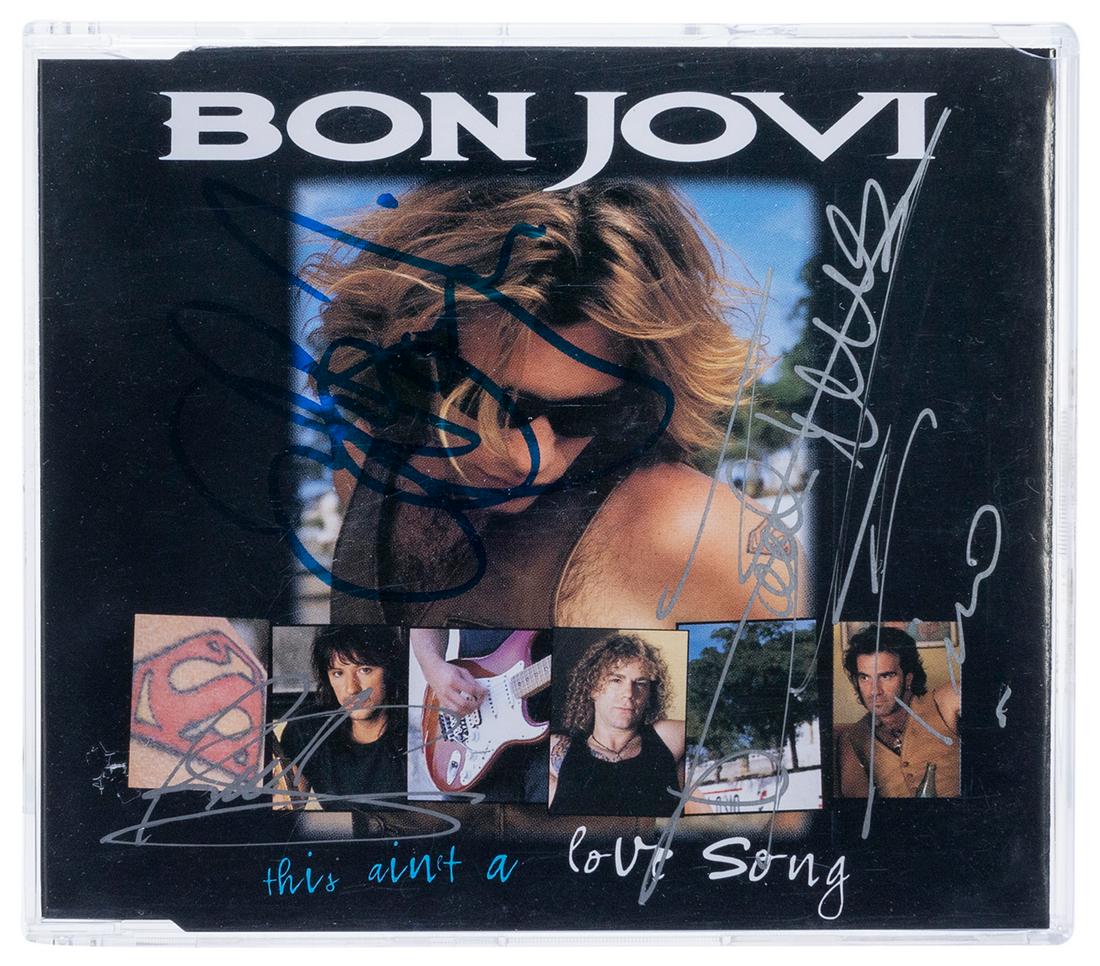[BON JOVI]. This Ain’t A Love Song CD single Signed by Memb... (1 of 1)