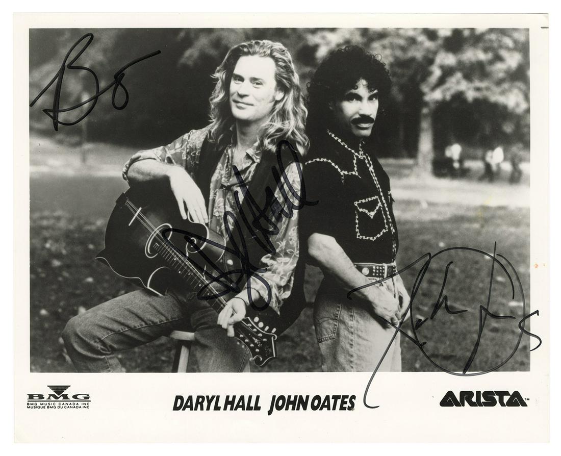 [HALL AND OATES]. Publicity Still Inscribed by Daryl Hall a... (1 of 1)