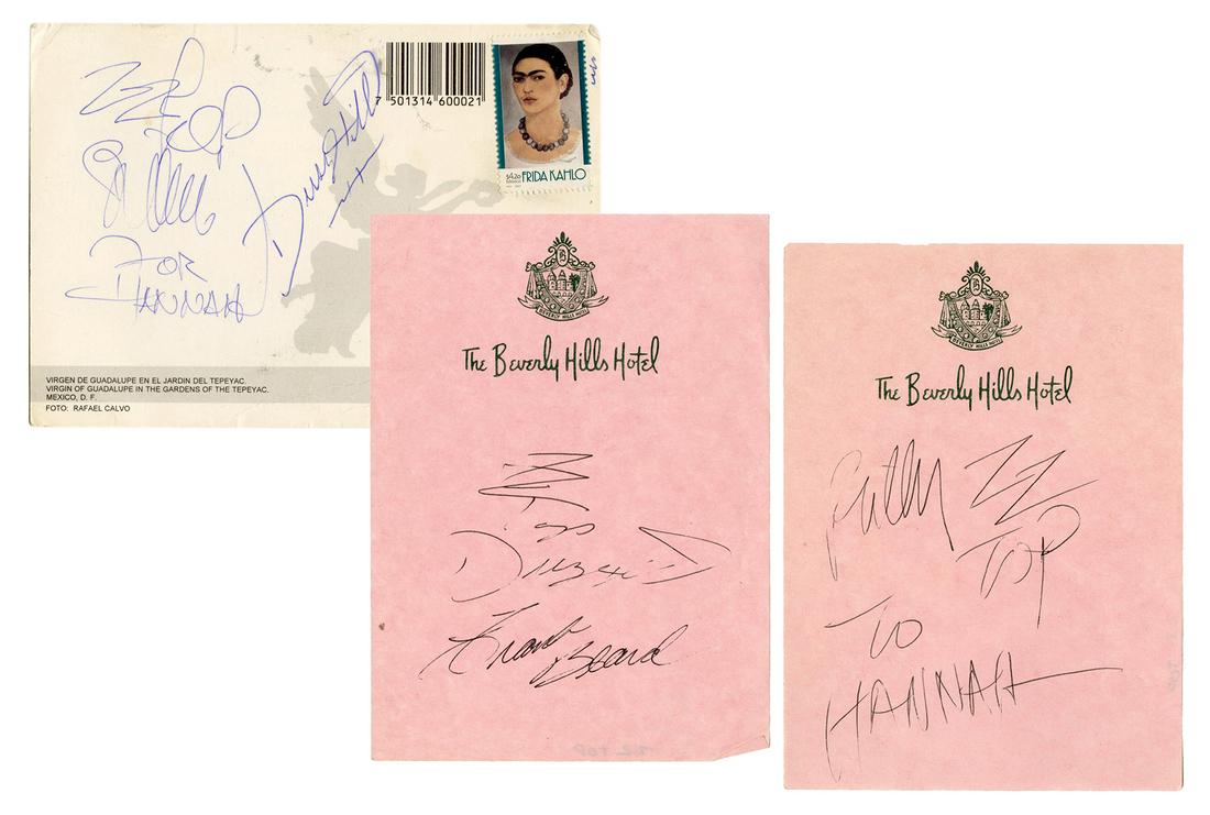 [ZZ TOP]. Pair of Items Signed by Members of ZZ Top. Ink si... (1 of 1)
