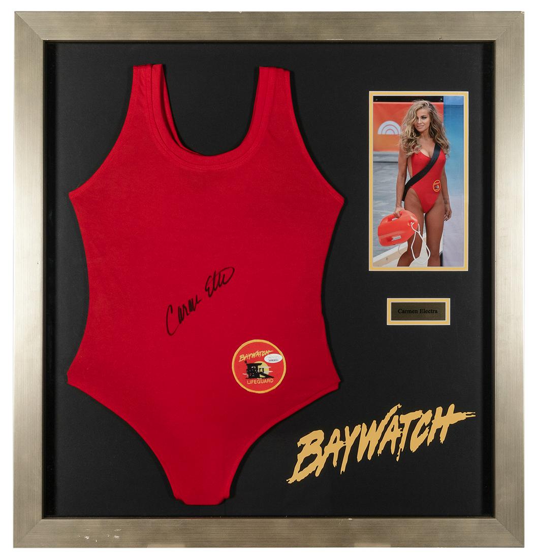 Baywatch Costume Swimsuit Signed by Carmen Electra. Origina... (1 of 1)