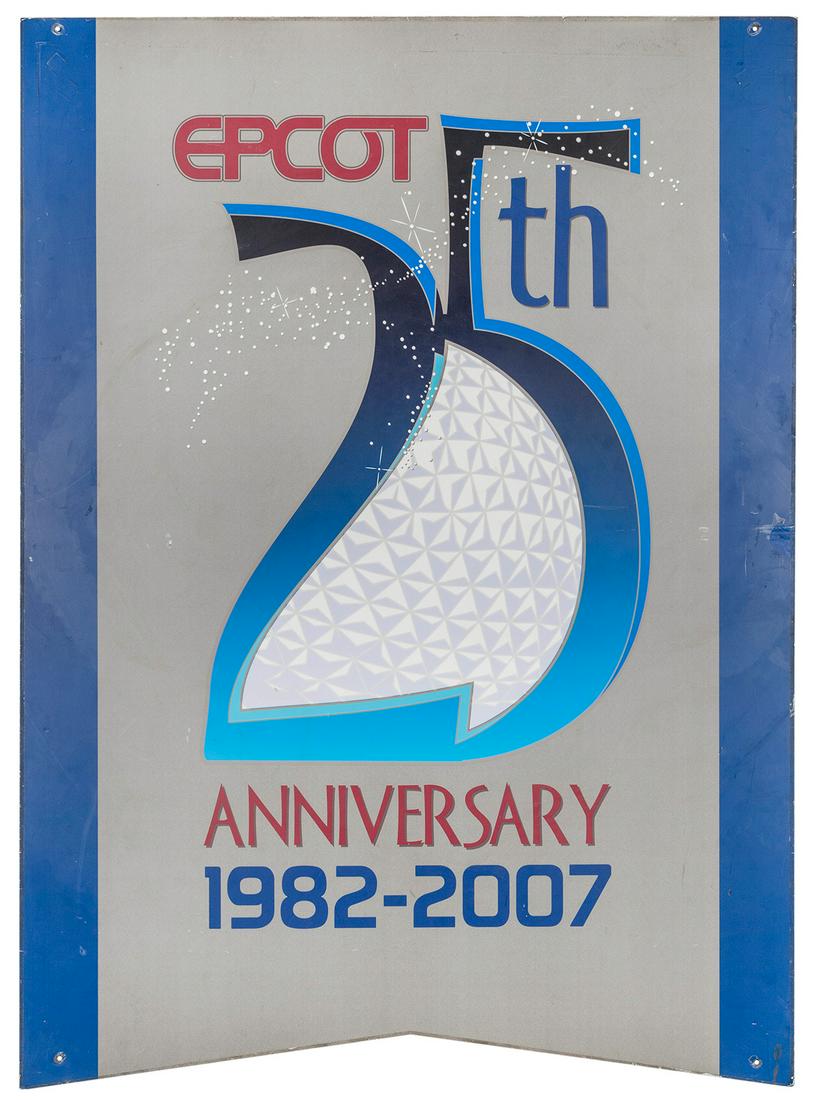 Walt Disney World 25th Anniversary Epcot Sign. Circa 2007. ... (1 of 1)