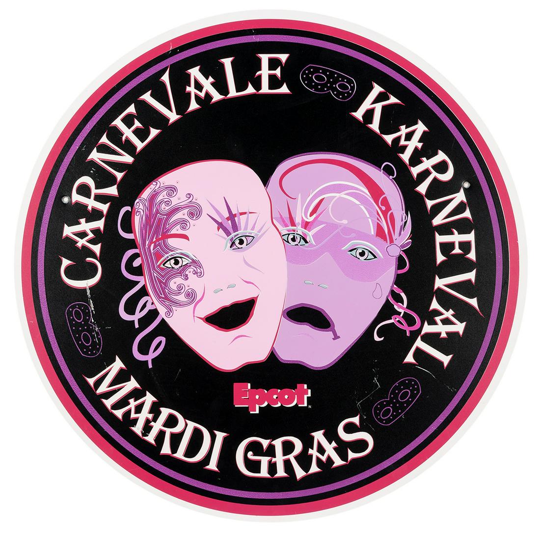Walt Disney World Epcot Carnevale Mardi Gras Sign. Circa 20... (1 of 1)