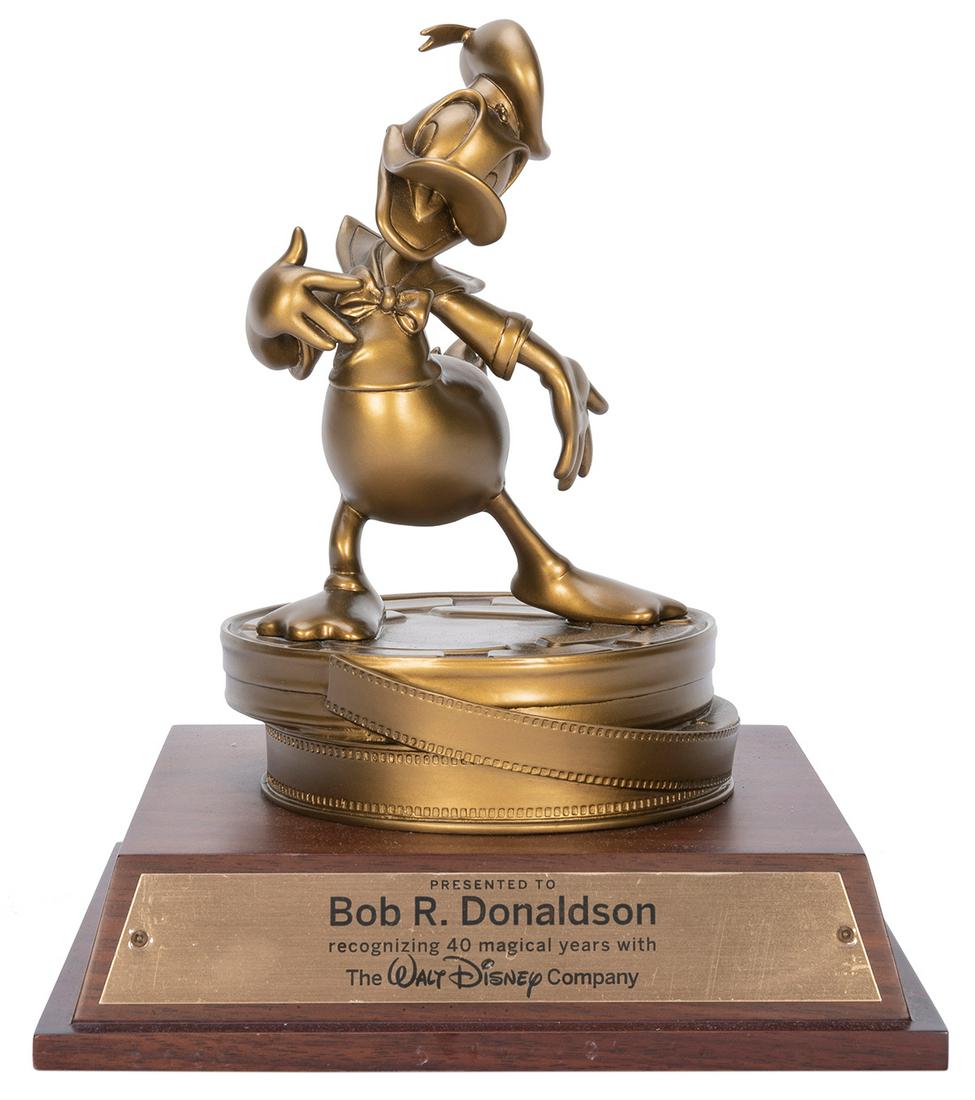 Donald Duck Disney Service Award. Bronze award depicting a ... (1 of 1)