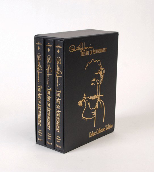 Harris, Paul. The Art of Astonishment, Volumes 1-3: Harris, Paul. The Art of Astonishment, Volumes 1-3. N.p., 1996. Publisher's cloth stamped in gold. Number 99 of a limited, signed, numbered deluxe edition in publisher's slipcase. 4to. Corners of case