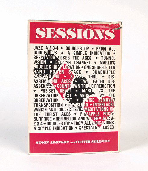 Aronson and Solomon. Sessions. [Chicago], 1982: Aronson, Simon and David Solomon. Sessions. [Chicago], 1982. Green cloth stamped in gold with jacket. Illustrated. Large 8vo. Jacket tattered, otherwise very good condition. Inscribed and signed to To