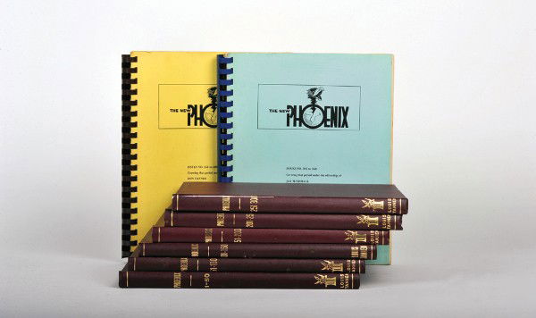 The Phoenix. Walter Gibson, et al. Complete file: The Phoenix. Walter Gibson, et al. N1 (Feb 1942) – N 300 (Feb. 1954). Complete file. Being the six volume hardbound reprint edition published by Louis Tannen, Inc. Ex libris Tom Mullica. Alfredson/D