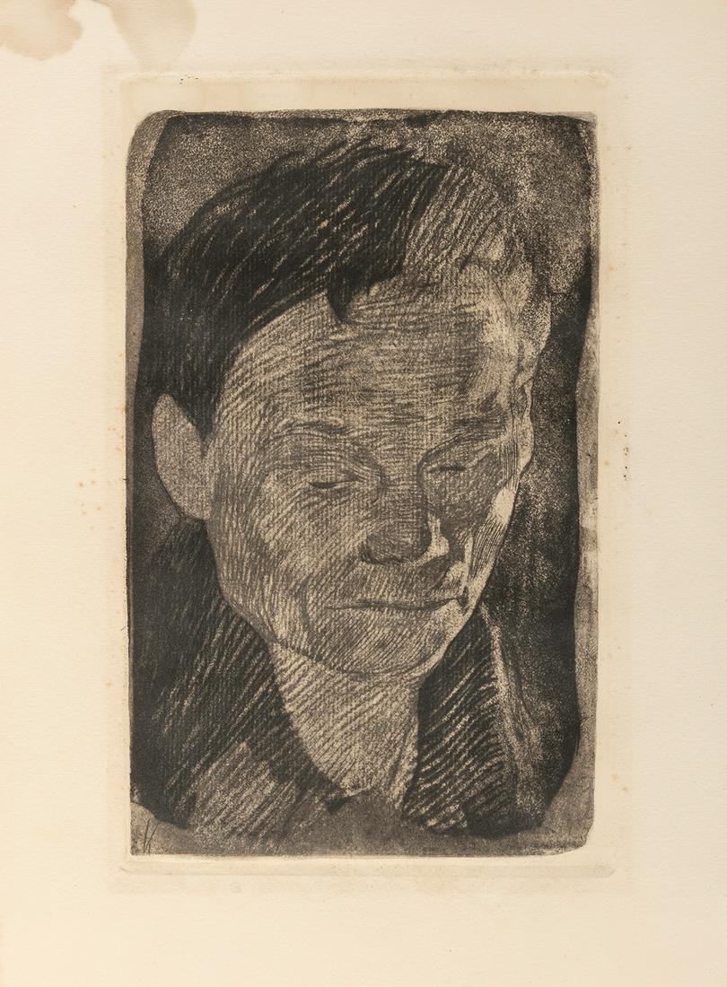 KOLLWITZ, Kaethe (1867–1945). Woman’s head. Circa 1905. Etc... (1 of 2)