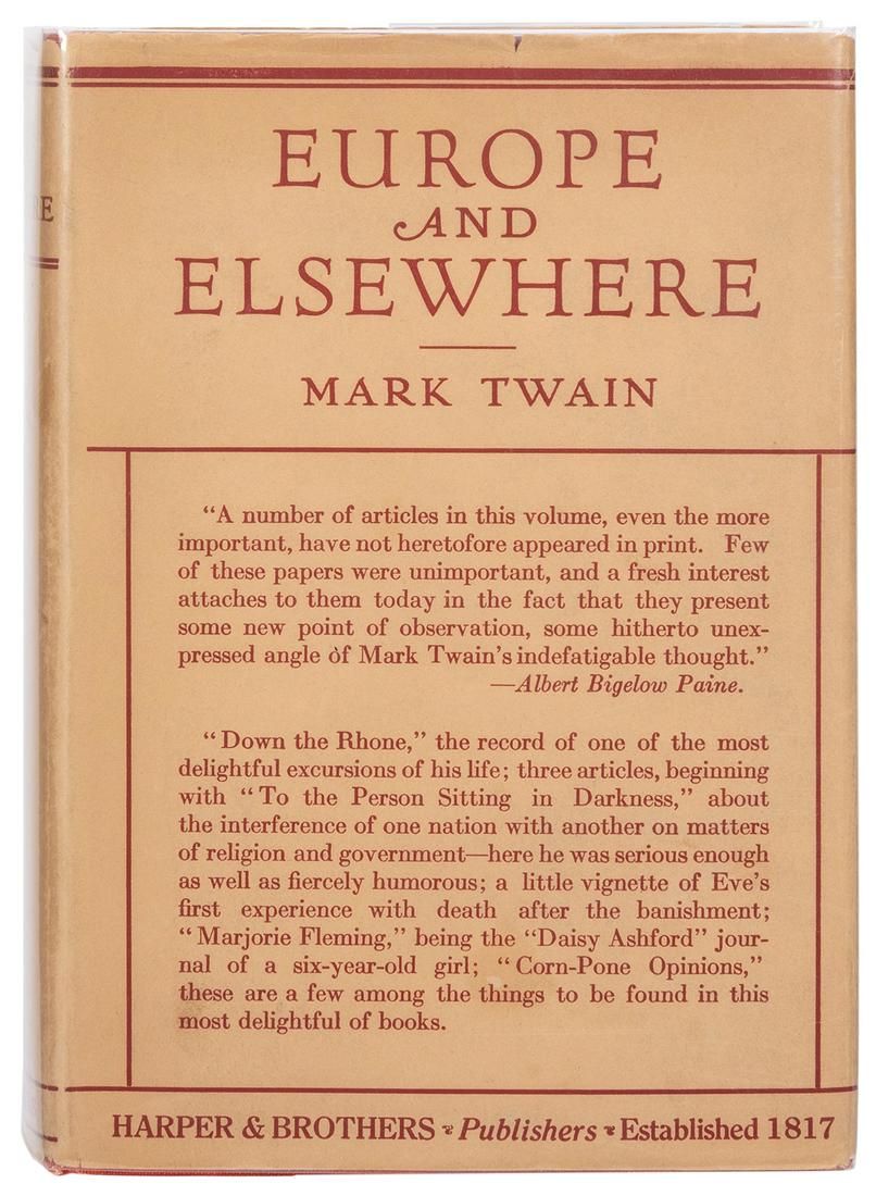 CLEMENS, Samuel Langhorne ("Mark Twain") (1835–1910). Europ..." (1 of 1)