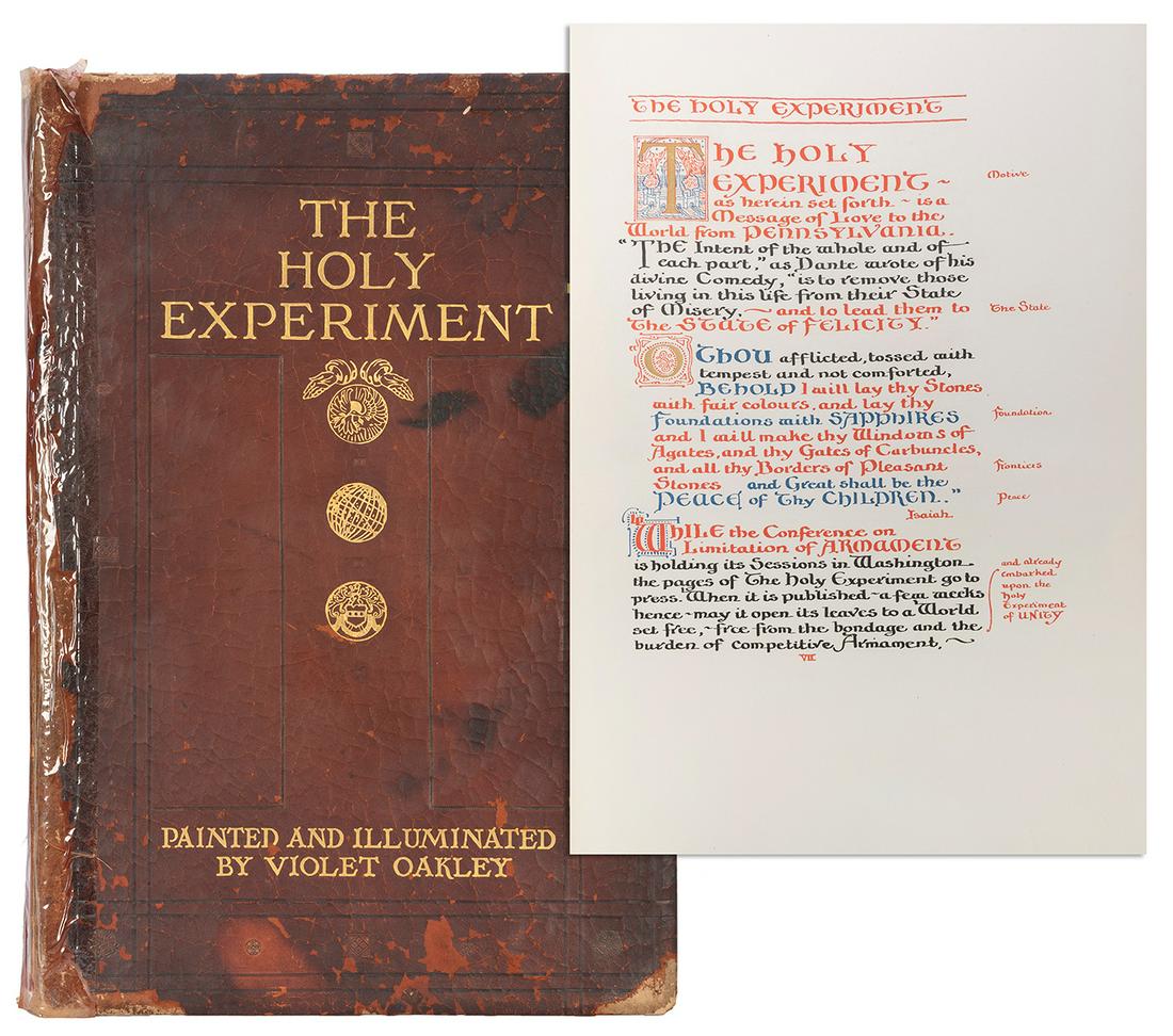 OAKLEY, Violet (1874–1961), artist. The Holy Experiment: A ... (1 of 6)