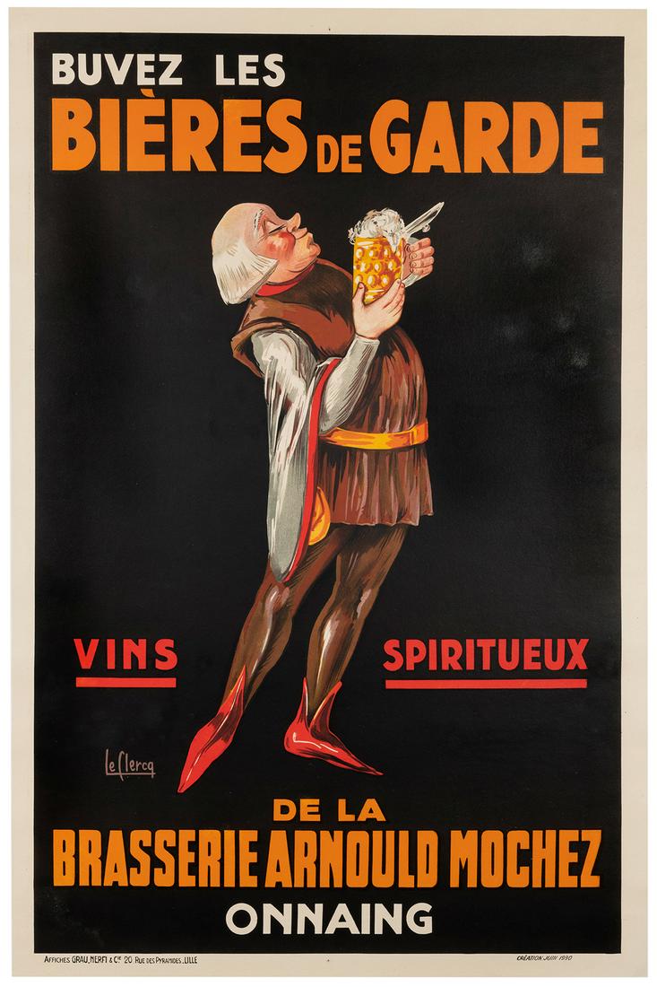 LECLERCQ. Bieres de Garde / Brasserie Arnould Mochez. 1930.... (1 of 1)