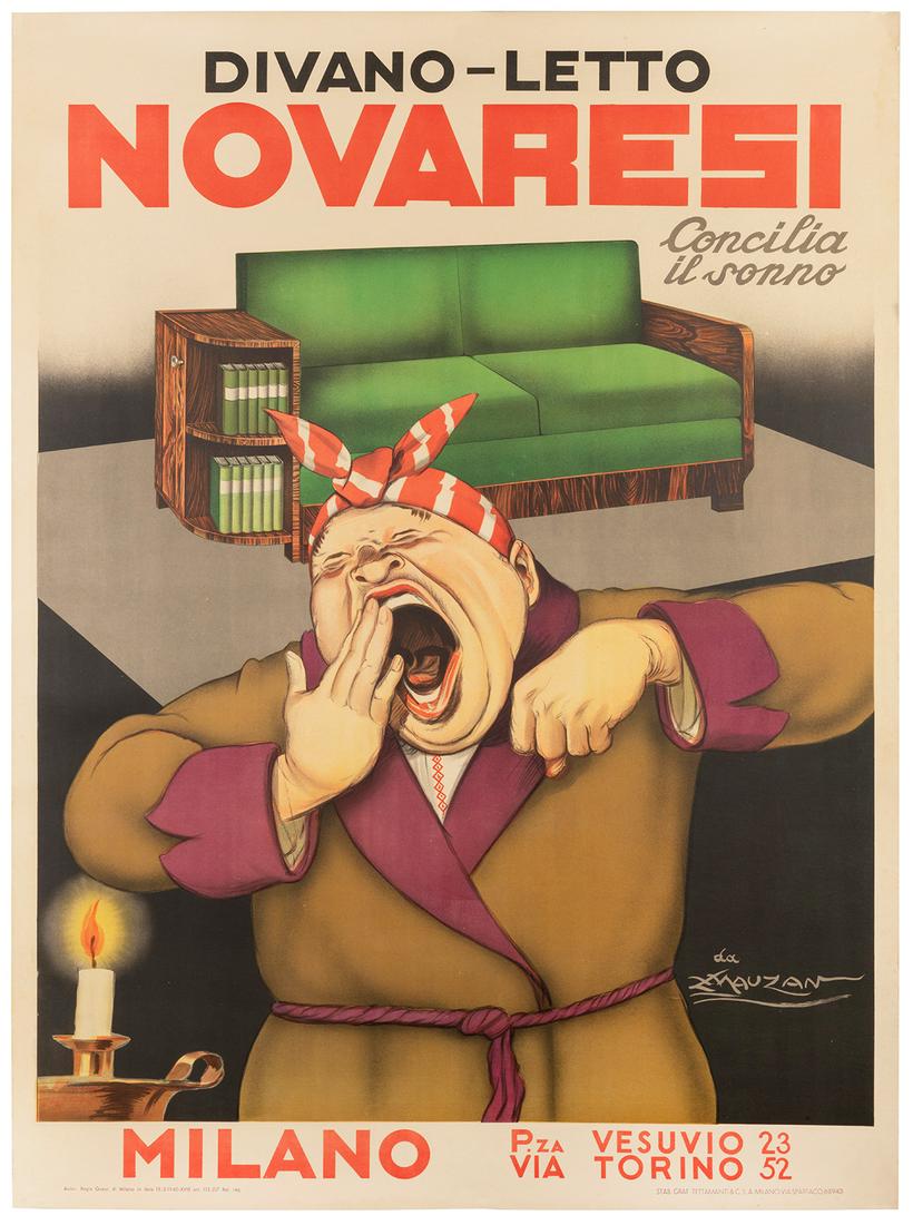 MAUZAN, Luciano Achille (1883-1952). Novaresi / Divano-Lett... (1 of 1)