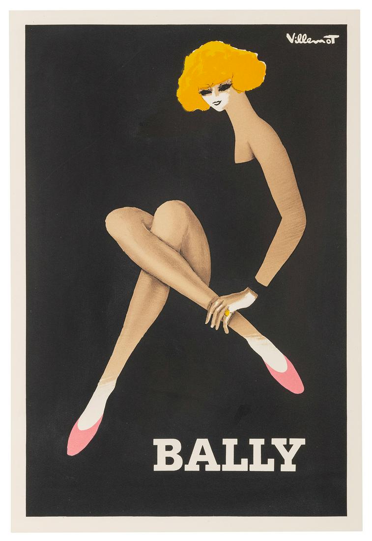 VILLEMOT, Bernard (1911-1989). Bally. 25 ¼ x 16 11/16”. Lin... (1 of 1)