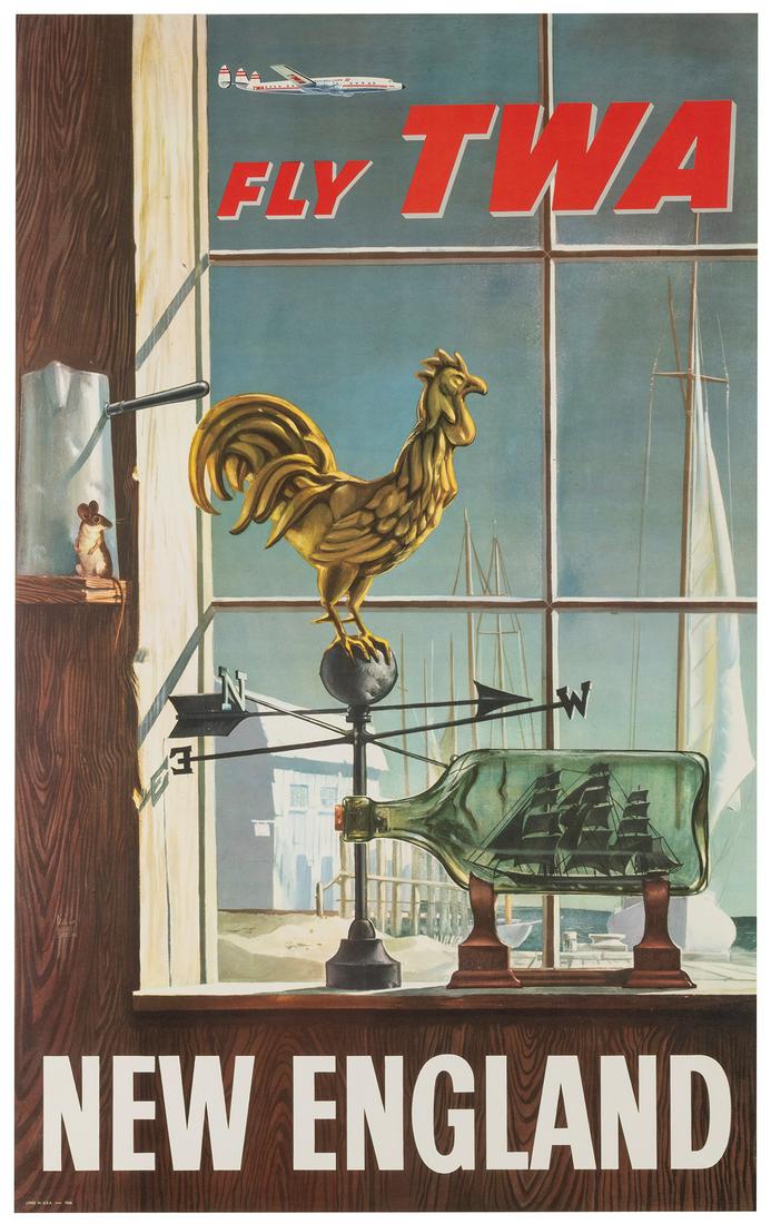 BEECHER, William Ward (1921-2006). Fly TWA / New England. C... (1 of 1)