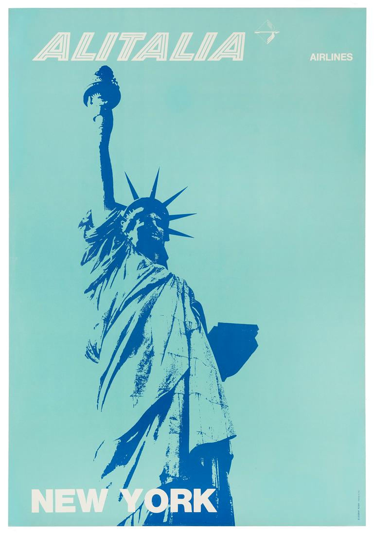 Alitalia / New York. Rome: Eliograf, ca. 1960s. Bold airlin... (1 of 1)