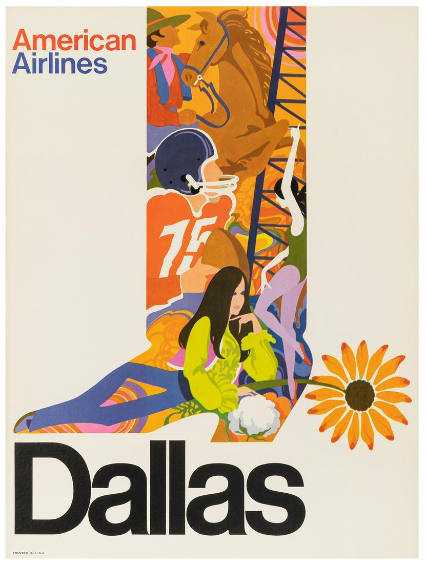 American Airlines / Dallas. USA, 1970s. Images of Texas are... (1 of 1)
